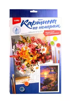 Набор для творчества LORI. Картина по номерам на картоне "Беседка на холме"