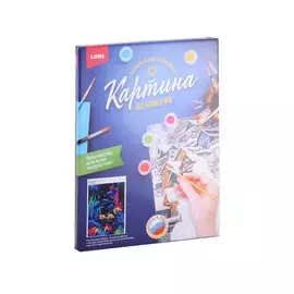 Набор для творчества LORI. Картина по номерам "Дельфины"