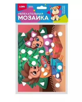 Набор для творчества LORI. Увлекательная мозаика (металлизированная) малый набор "Ёжики"