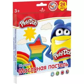 Набор для творчества Play Doh Масляная пастель 24 цв., 2 раскраски