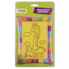 Набор для творчества "Жирафик". Пластиковая картина + шариковый пластилин