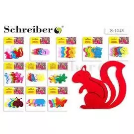 Набор для творчества, Schreiber/Шрайбер, Фетровые аппликации МИКС, в асс.