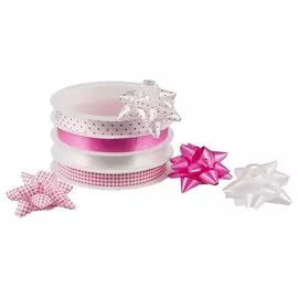 Набор для упаковки "Розовый микс" 4 ленты (3м), 4 банта