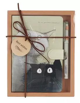 Набор канцелярский "Коты. Ты моя любовь" книга для записей, ручка шариковая, инд.уп.