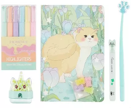 Набор канцелярский Mint Cat
