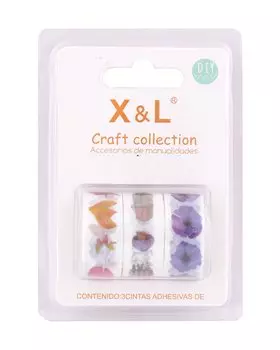 Набор клейкой декоративной ленты Цветы