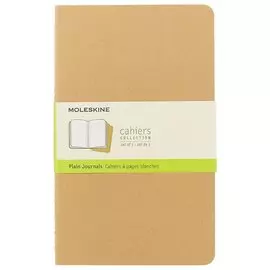 Набор книг для записей Moleskin Cahier Journal Large, 3 штуки, бежевая, мягкая обложка, 40 листов, А5