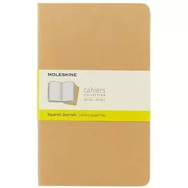 Набор книг для записей Moleskin Cahier Journal Large, 3 штуки, клетка, мягкая обложка, 40 листов, А5