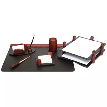 Набор настольный 6 предметов, черный/красное дерево, Delucci