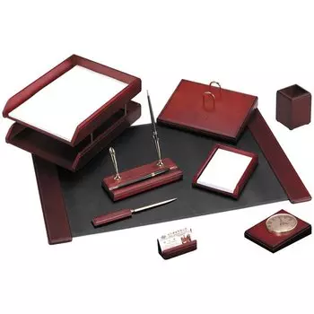 Набор настольный 9 предметов, красное дерево, Delucci