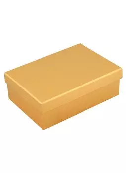 Коробка подарочная "Металлик желтый" 14,5*20,5*7см, картон