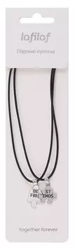 Набор парных кулонов Пазлы Best friends (текстиль, металл) (12-04407-B70), Lafilaf