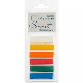 Набор пластики «Основные цвета», 6 цветов