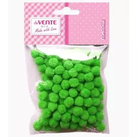 Набор помпонов для творчества "deVENTE" 8 мм, 120 шт, цвет зеленый, в пластиковом пакете с блистерным подвесом