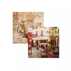Набор салфеток для декупажа Прогулка по Парижу (RDP/SDL827000) (2 штуки) (упаковка) (Froggy Art)