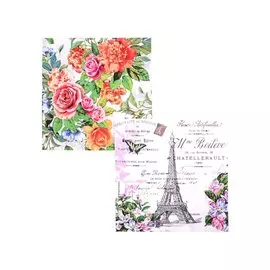 Набор салфеток для декупажа "Цветы Парижа", 2 штуки