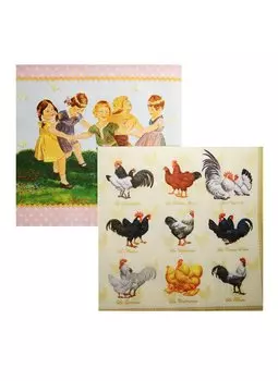 Набор салфеток для декупажа В деревне у бабушки (LU571221/13304880) (2 штуки) (упаковка) (Froggy Art)