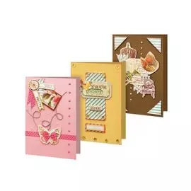 Наборы для скрапбукинга. Набор для создания 3-х открыток "Лучезарный" (113-SB)