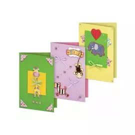 Наборы для скрапбукинга. Набор для создания 3-х открыток "Веселая мозаика" (103-SB)