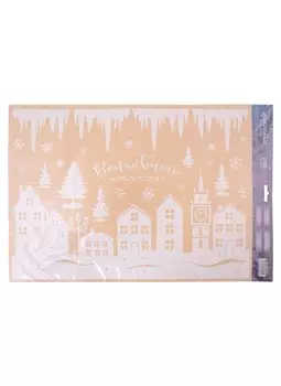 Наклейка для окон "Новогодний городок"