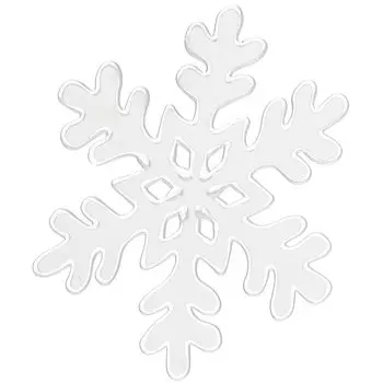Наклейка новогодняя Снежинка (белая) (15х15)