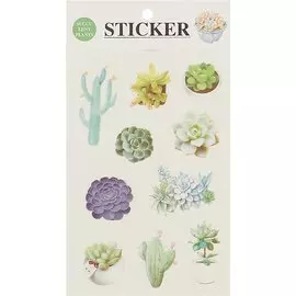 Наклейки бумажные Цветы, 19*10, (6 листов)