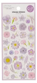 Наклейки Цветы (сиреневый), PVC