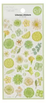 Наклейки Цветы (зеленые), PVC