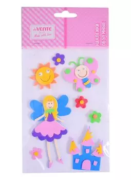 Наклейки объемные deVENTE Фея (фоамиран) (110х180 мм.) (3+) (8002910) (deVente) (упаковка)