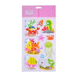 Наклейки объемные deVENTE In the sea (фоамиран) (15х25 см.) (3+) (8004082) (deVente) (упаковка)