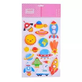 Наклейки объемные deVENTE Spaceship (фоамиран) (15х25 см.) (3+) (8004081) (deVente) (упаковка)