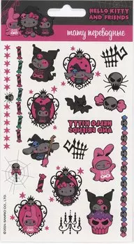 Наклейки-тату переводные 110х200 "Хеллоу Китти и друзья Хэллоуин"