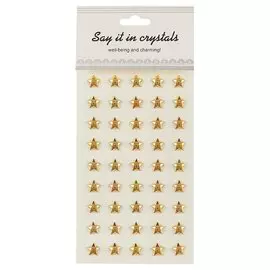 Наклейки звезды золото, 45 шт