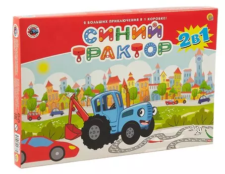 Настольная игра 2 в 1 "Синий трактор"