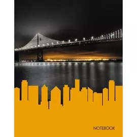 Ночной мост КНИГИ ДЛЯ ЗАПИСЕЙ А5 (ИНТЕГРАЛЬНЫЙ ПЕРЕПЛЕТ)