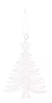Новогоднее подвесное украшение Елочка перламутровая (пластик) (ПВХ бокс) (10х14) (12-09229-2-N18)