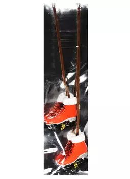 Новогоднее подвесное украшение Красные коньки (набор из 2 шт.) (23,5х7,5)