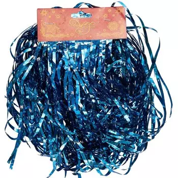 Новогодний дождик синий мерцающий, 9 х 150 см