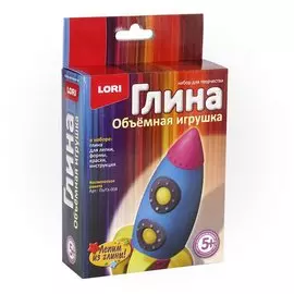 Объемная игрушка из глины Космическая ракета (5+) (Пз/Гл-004) (коробка) (Lori)