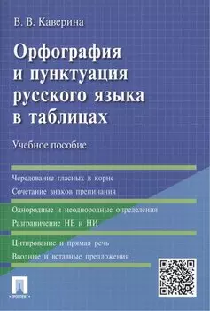 Орфография и пунктуация русского языка в таблицах. Учебное пособие