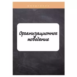 Организационное поведение