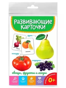 Овощи, фрукты и ягоды. Развивающие карточки