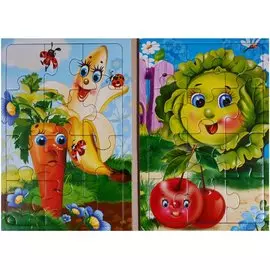 Овощи и фрукты (илл. Смирновой) (КнПазл6Карт) (картон) (3+)