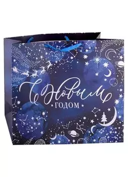 Пакет А3+ 40*49*19 "Волшебная ночь" Новый год, бум.ламинат