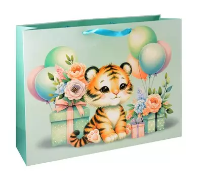 Пакет А3+ 40*50*15 "Тигренок" дет., бум.мат.ламинат
