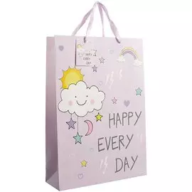 Пакет А3 46*33*10 "Счастье каждый день" дет., бум.мат.ламинат
