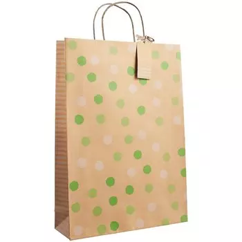 Пакет А3 46*33*10 Рolka dot нейтр., крафт