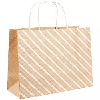 Пакет А4 22*30*11 "Gold stripes" нейтр. бум.мат.ламинат