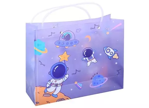 Пакет А4 25*31*10 "Космонавт", пластик, ассорти