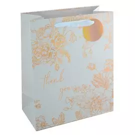 Пакет А4 26*32*12,5 "Thank you" жен., бум., тиснение золот.фольгой, тег